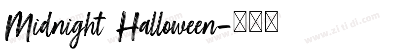 Midnight Halloween字体转换